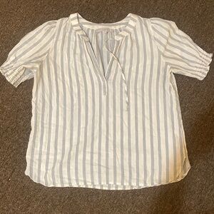 Loft cotton striped top